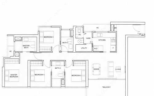 Commonwealth Tower Condominium Type (4)a - 4 Bedroom